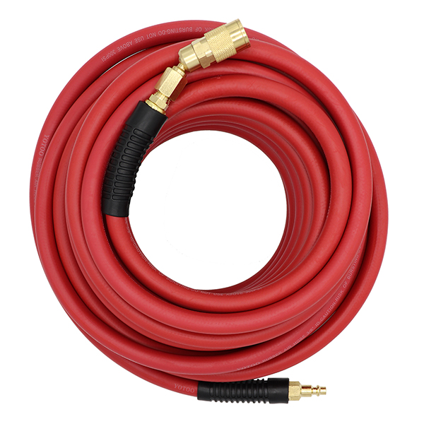 YOTOO 3/8" X 100' Hybrid Air Hose - 300 PSI Heavy Duty With Brass Fittings
