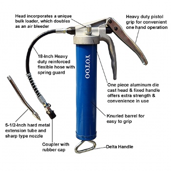  YOTOO Heavy Duty Pistol Grip Grease Gun	