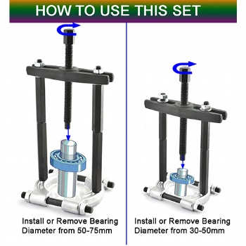  YOTOO Bearing Pullers Set 5 Ton Capacity, Bearing Separator Kit	